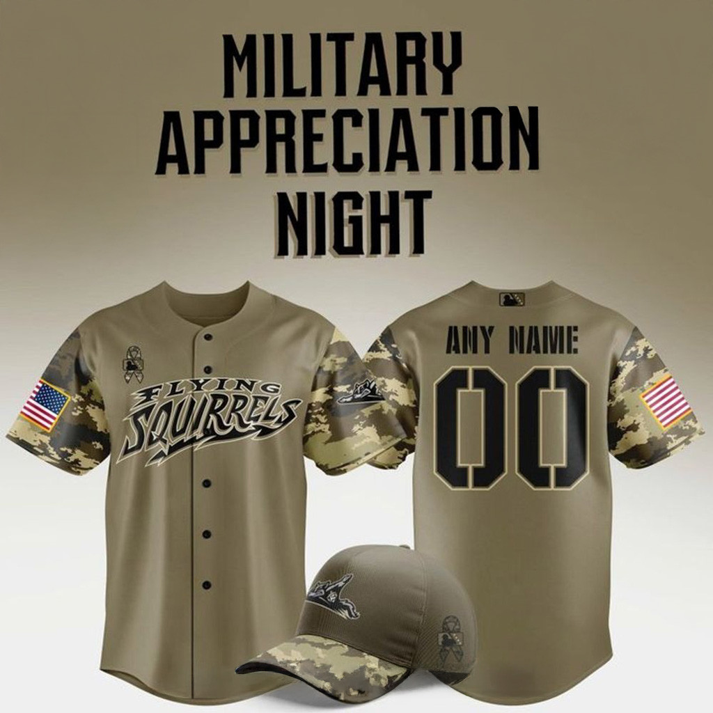 Custom Richmond Flying Squirrels Military Appreciation Night 2025 Baseball Jersey Fans Gifts-1 Custom Richmond Flying Squirrels Military Appreciation Night 2025 Baseball Jersey Fans Gifts-1