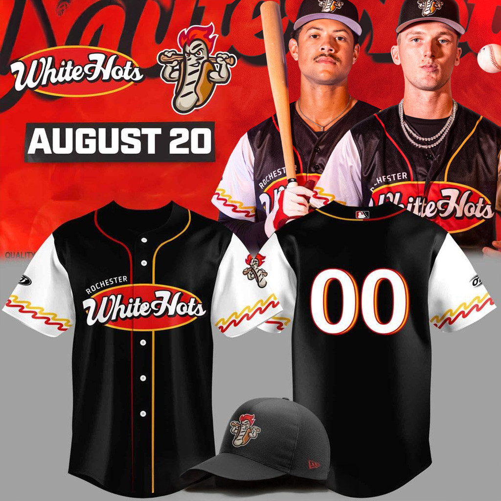 Custom Rochester Red Wings White Hots August 20 Baseball Jersey Red Wings Merch Fans Gifts-1