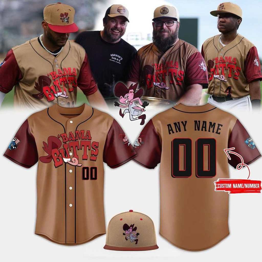 Custom Rocket City Trash Pandas Bama Butts 2025 Baseball Jersey Baseball Lover Gift Ideas-1