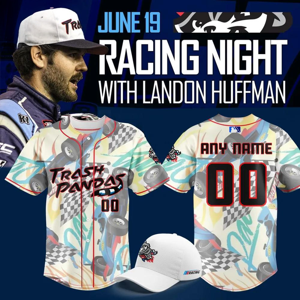 Custom Rocket City Trash Pandas Racing Night Baseball Jersey First Fathers Day Gift-1