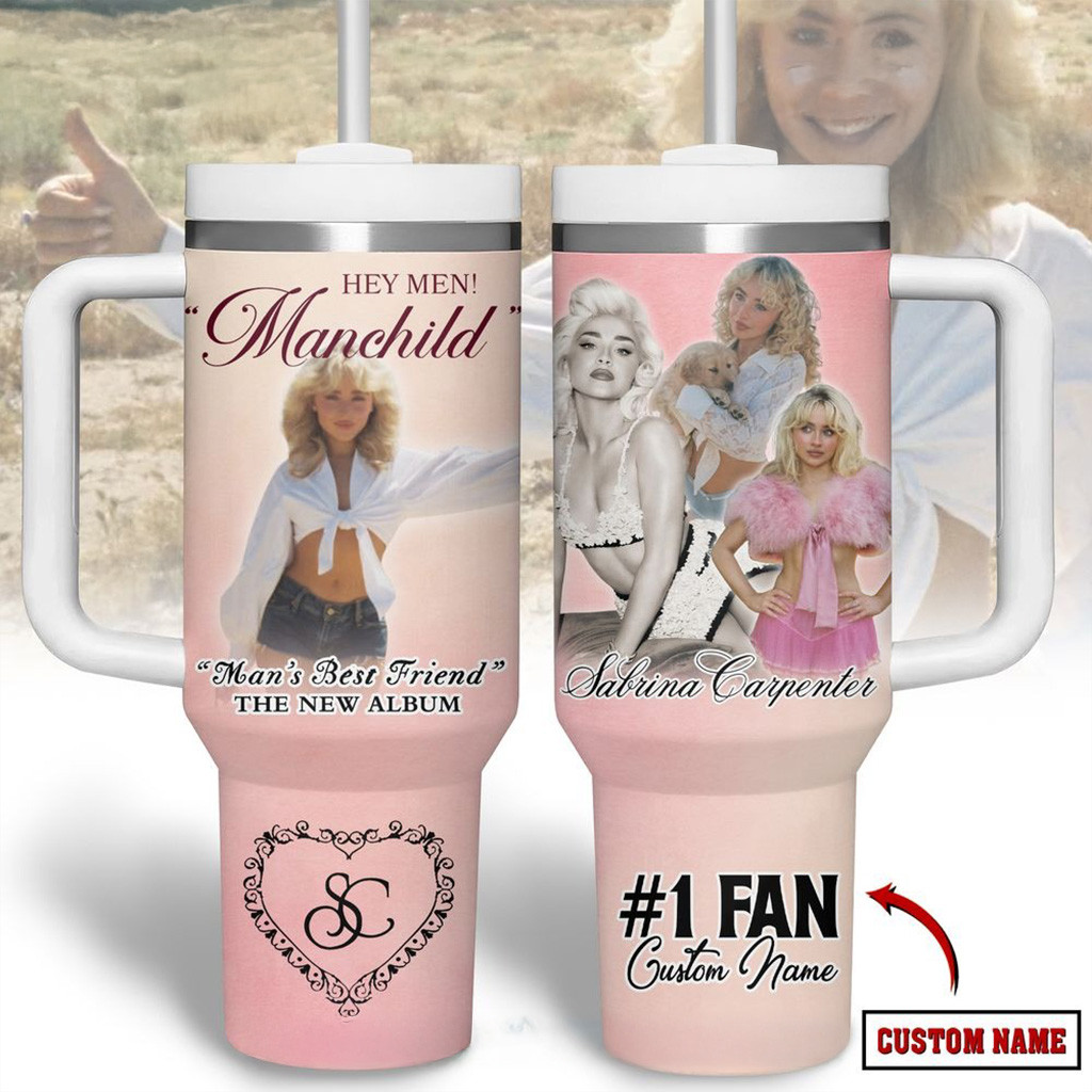 Custom Sabrina Carpenter Mans Best Friend The New Album 2025 Stanley Tumbler Gifts For Wife-1