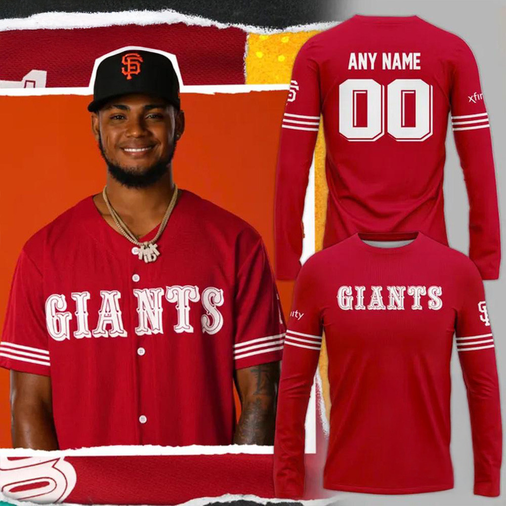 Custom San Francisco Giants 49ers Night 2025 Long Sleeve Shirt 49ers Merch Husband Gifts-1