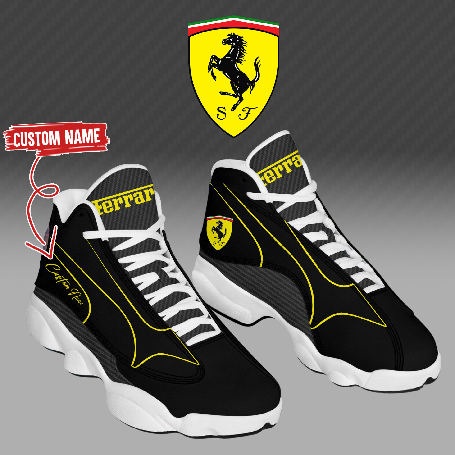 Custom Scuderia Ferrari Merch AJ Shoes Sneakers Monza Edition Italiangp 2024 Gift For F1 Dad-1