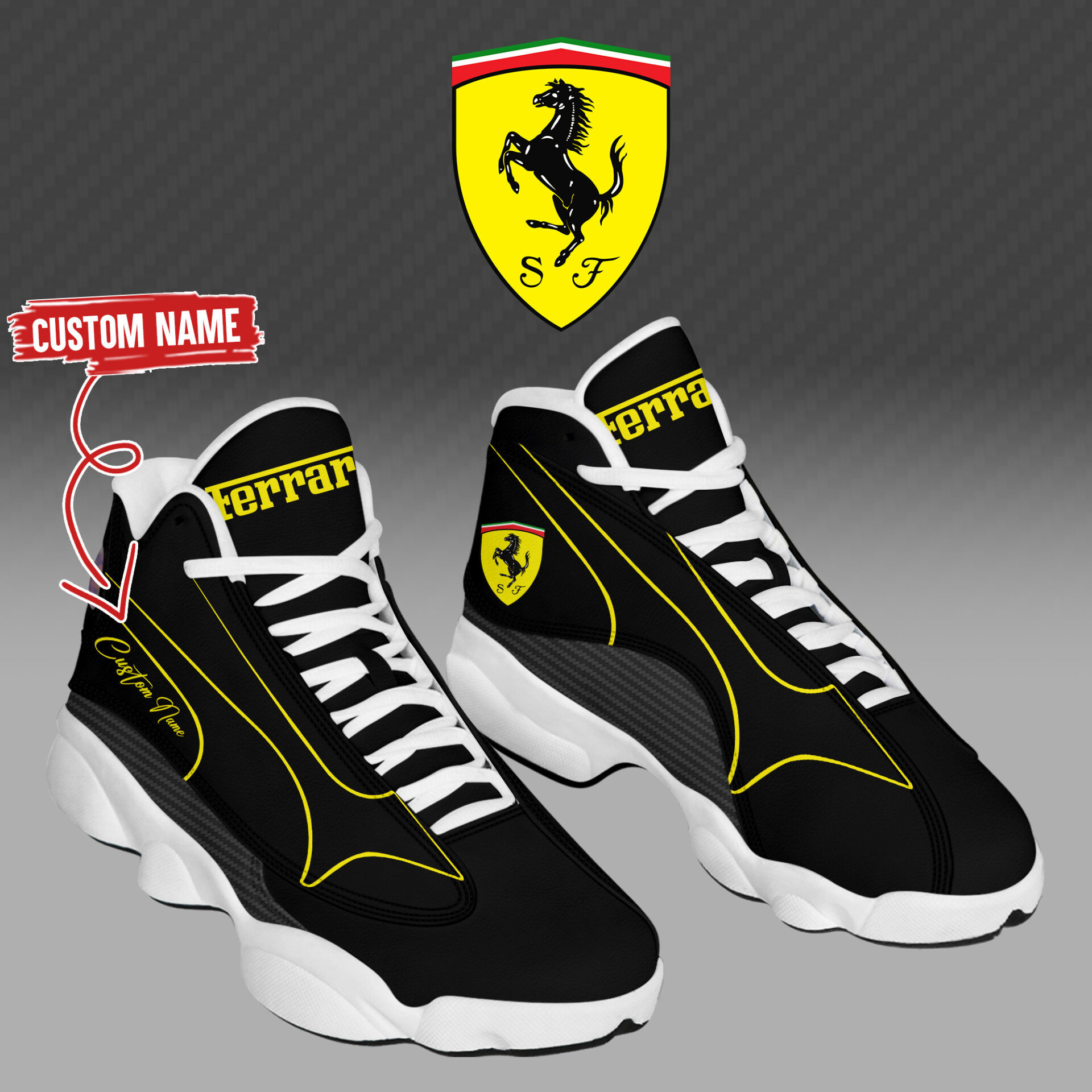 Custom Scuderia Ferrari Merch Sneakers Monza Edition Italiangp 2025 Best F1 Sport Gift-1