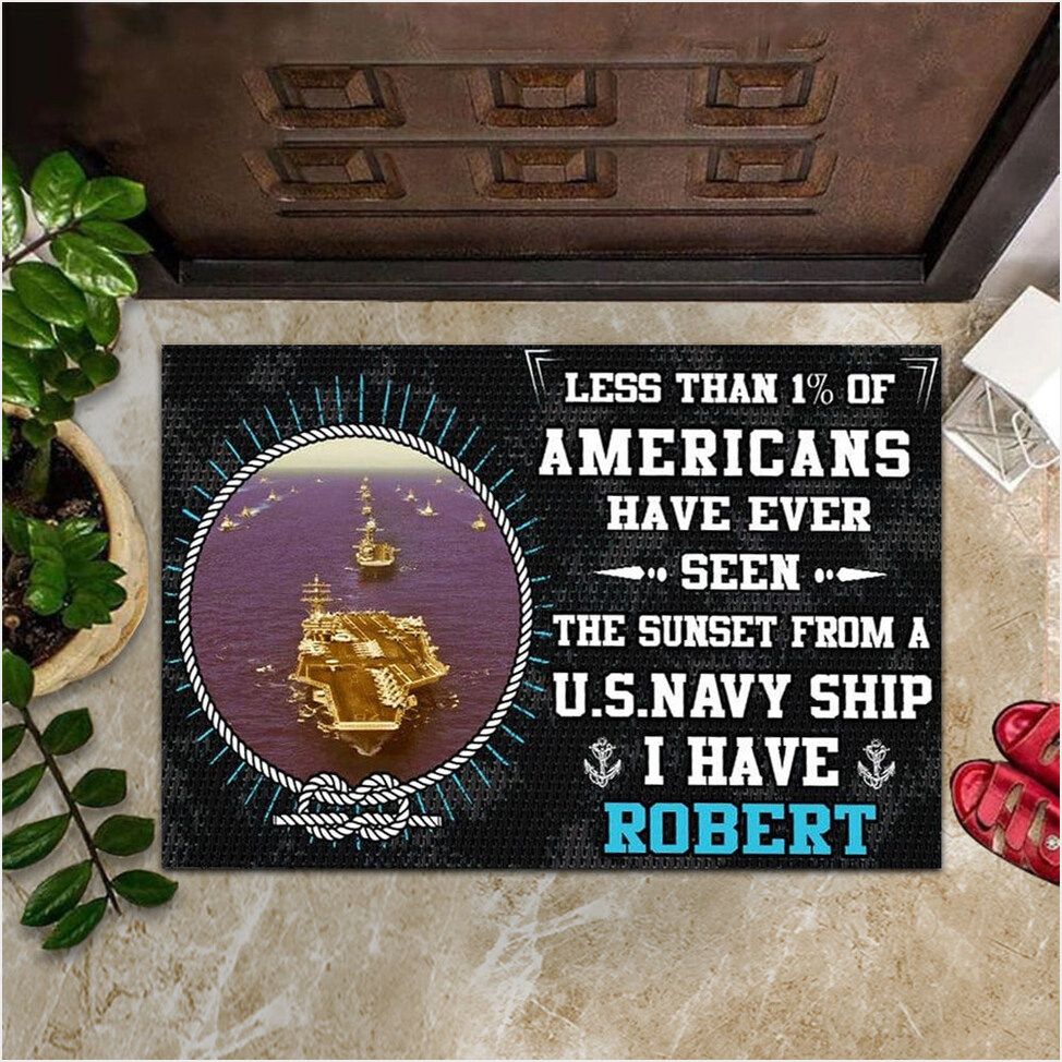 Custom Seen The Sunset From A US Navy Ship I Have Doormat Proud USN Navy Doormat House Decor-1