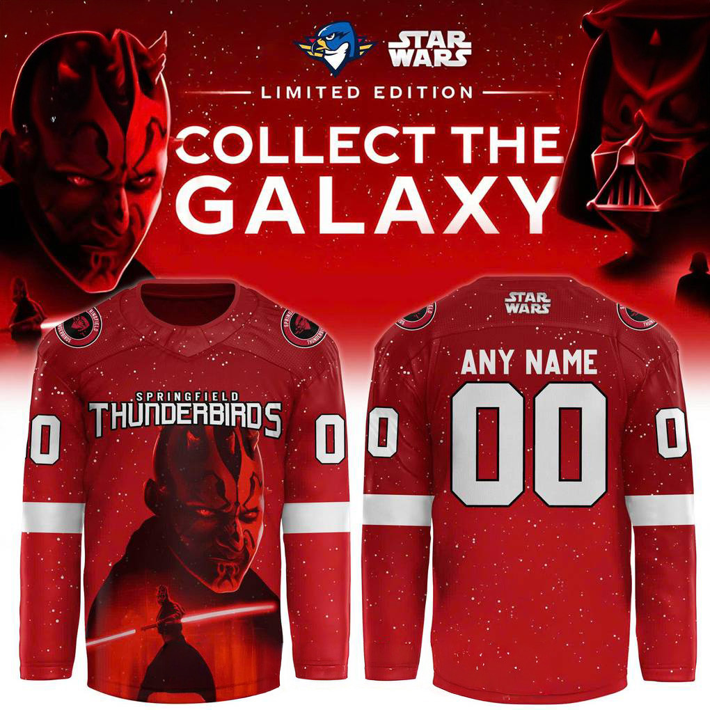 Custom Springfield Thunderbirds X Star Wars Hockey Jersey Thunderbirds Merch Husband Gifts-1