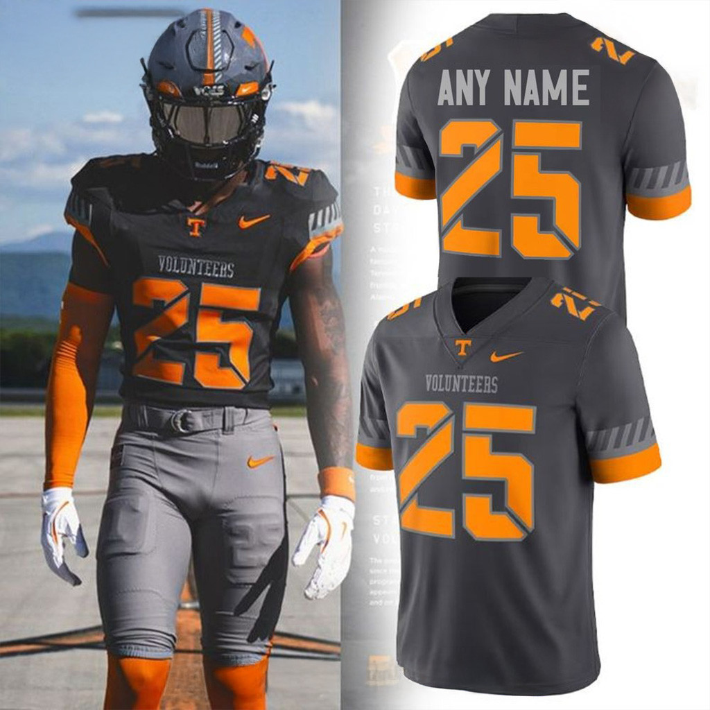 Custom Tennessee Volunteers A Smokey Grey Football Jersey 2025 Tennessee Volunteers Merch-1