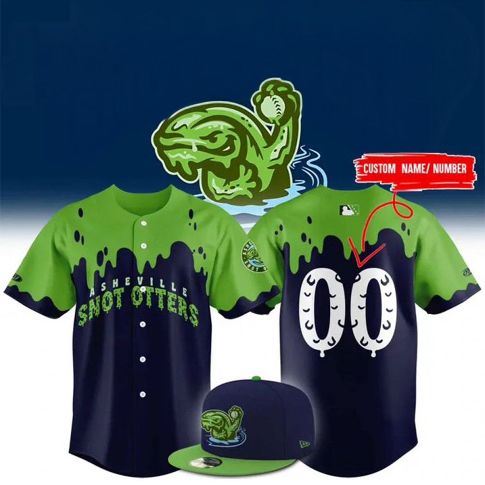 Custom The Asheville Tourists Snot Otters Replica Jersey Father's Day Gifts For Baseball Fans-1