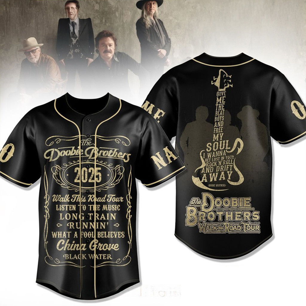 Custom The Doobie Brothers Walk This Road Tour 2025 Baseball Jersey Brothers Merch Dad Gifts-1