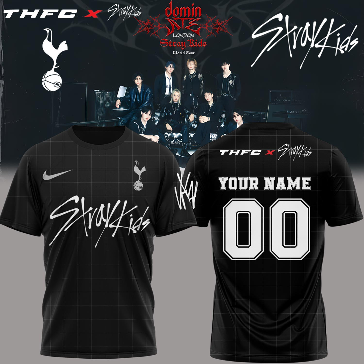 Custom Thfc X Stray Kids 2526 Away Jersey Gifts For Music Lovers-1