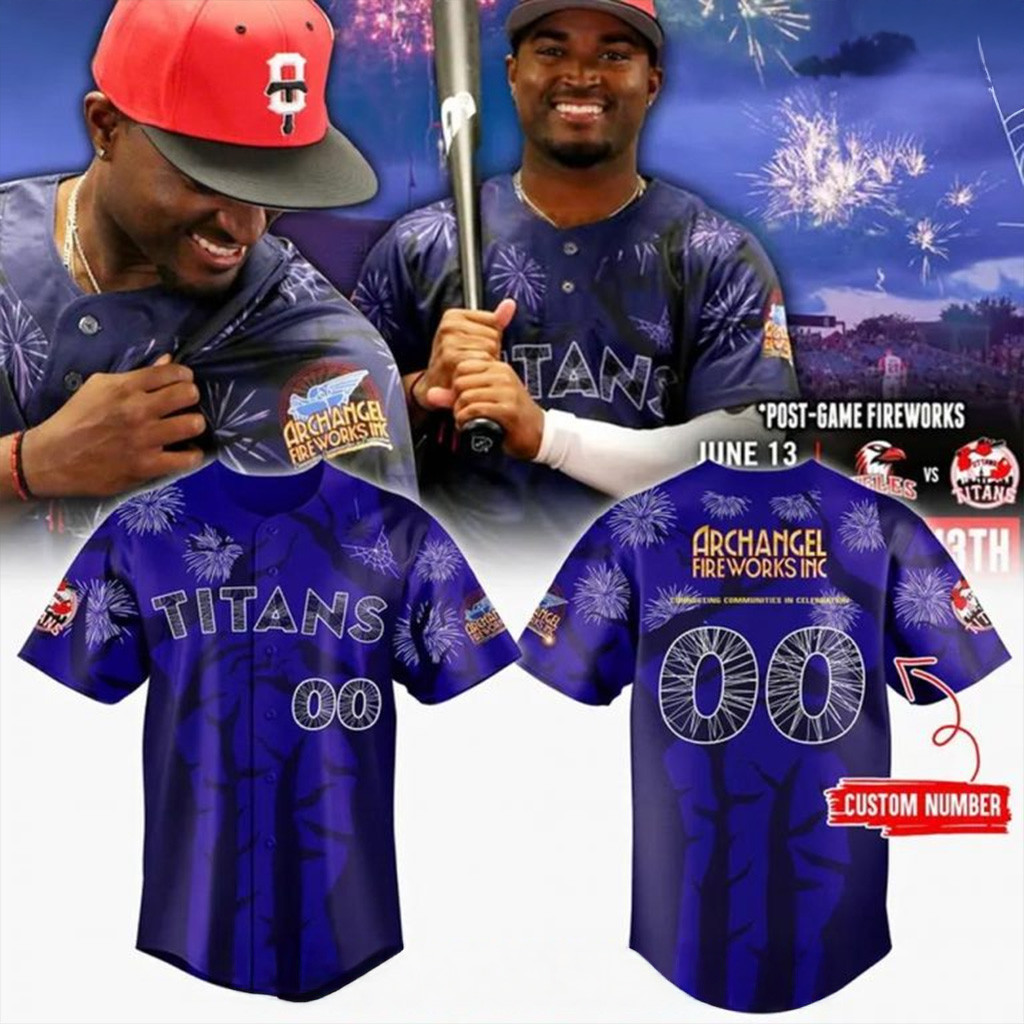 Custom Titans Archangel Fireworks Special Baseball Jersey Titans Merch Gifts For Him-1