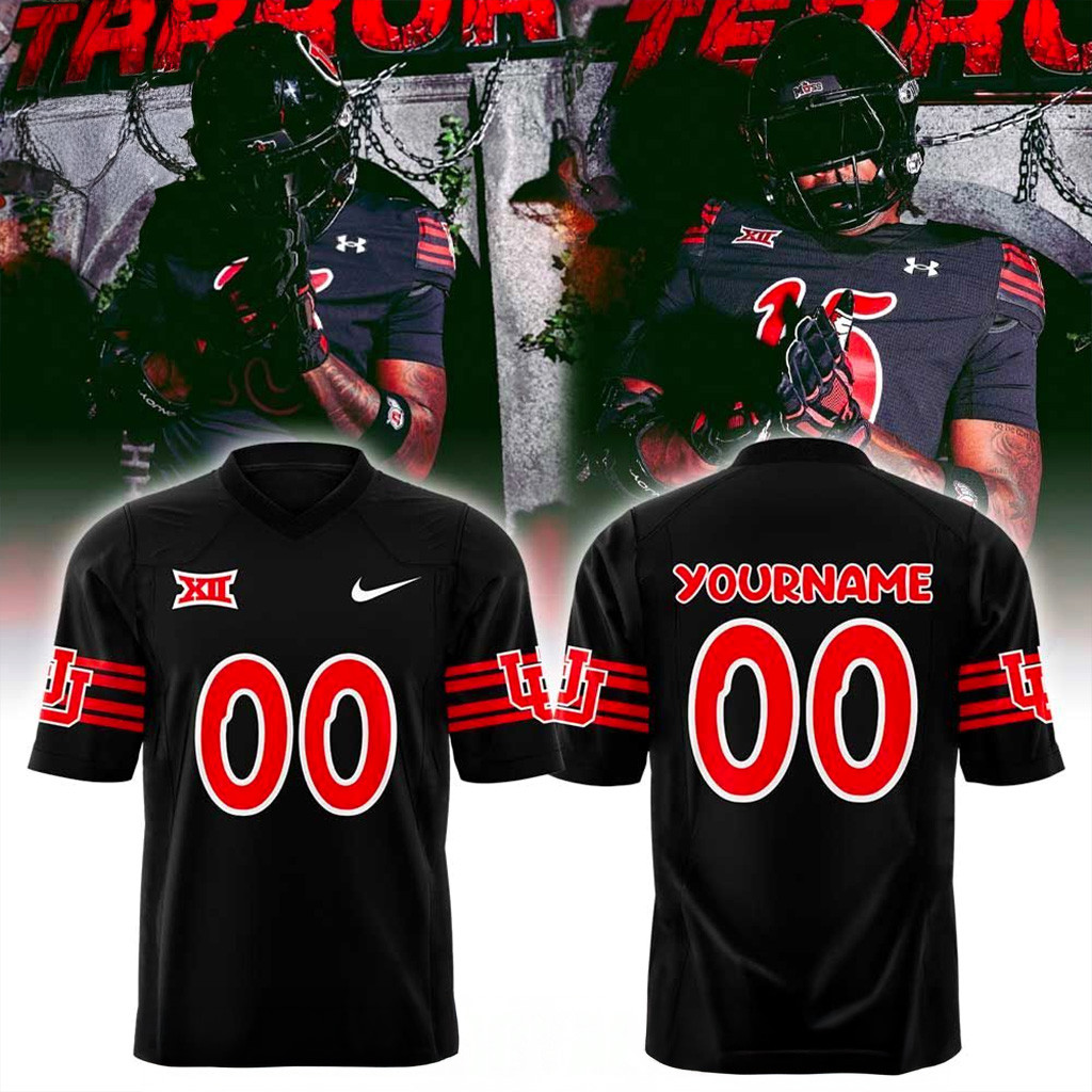 Custom Utah Dark Mode Football Jersey Utah Utes Merch Presents For Football Fans-1
