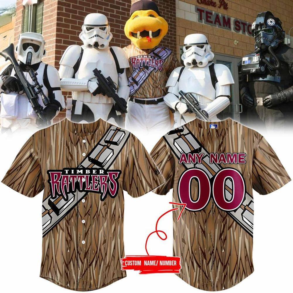 Custom Wisconsin Timber Rattlers X Star Wars Limited Edition Baseball Jersey Step Dad Gifts-1
