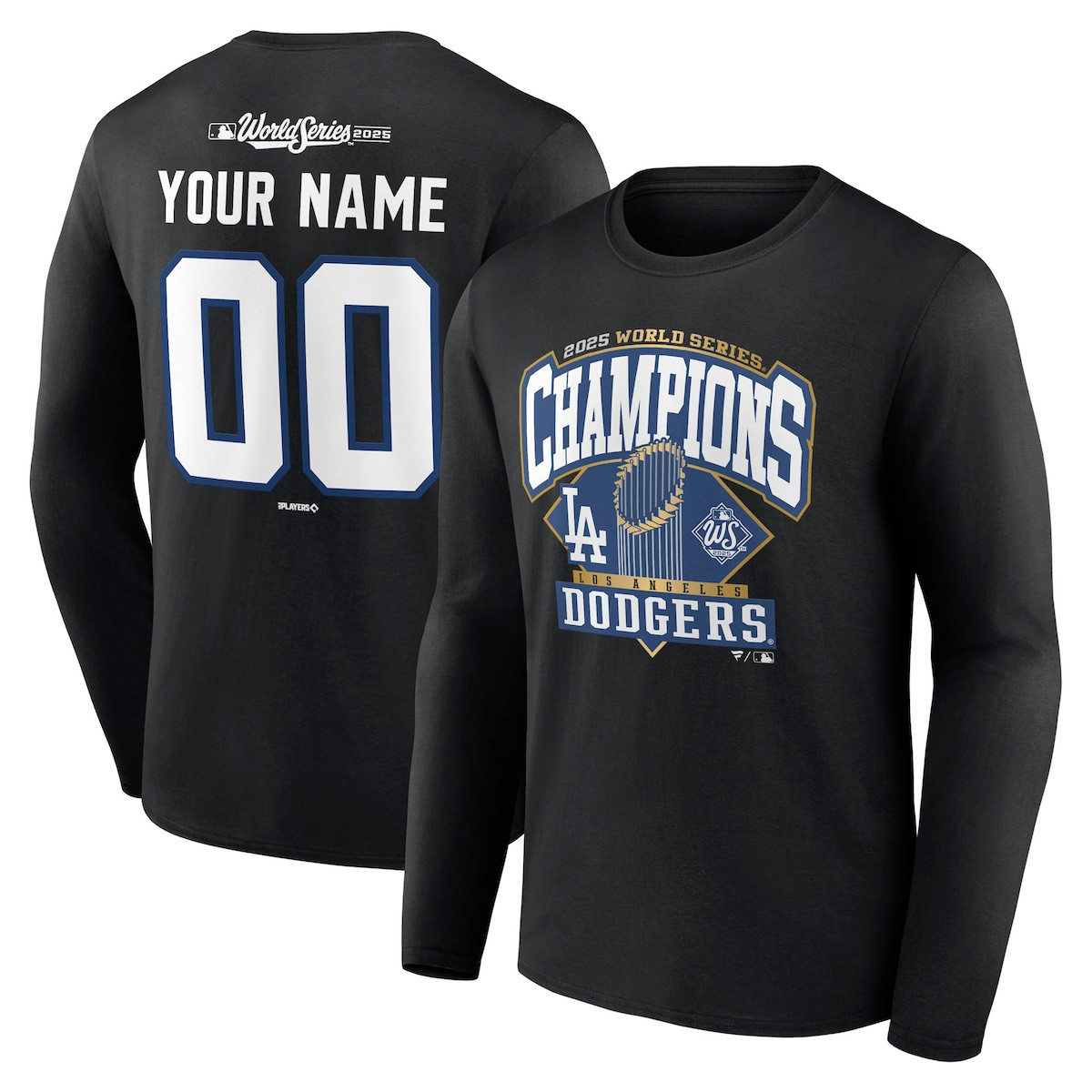 Custom World Series Merch 2025 Los Angeles Dodgers World Series Champions Long Sleeve Shirt-1