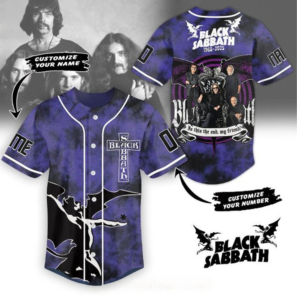 Customized Black Sabbath 2025 Tour Baseball Jersey Gift For Fans-1