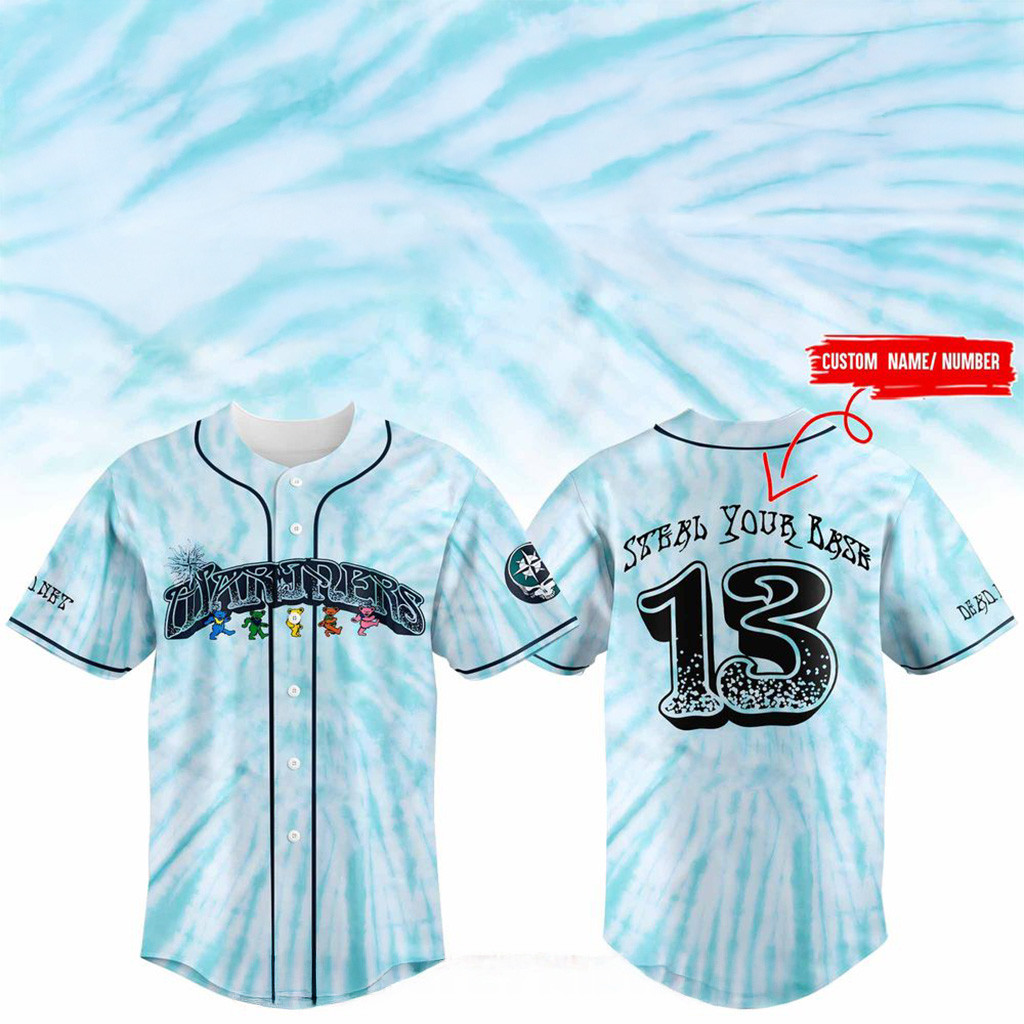 Customized Seattle Mariners Grateful Dead Night 2025 Baseball Jersey Seattle Mariners Merch-1