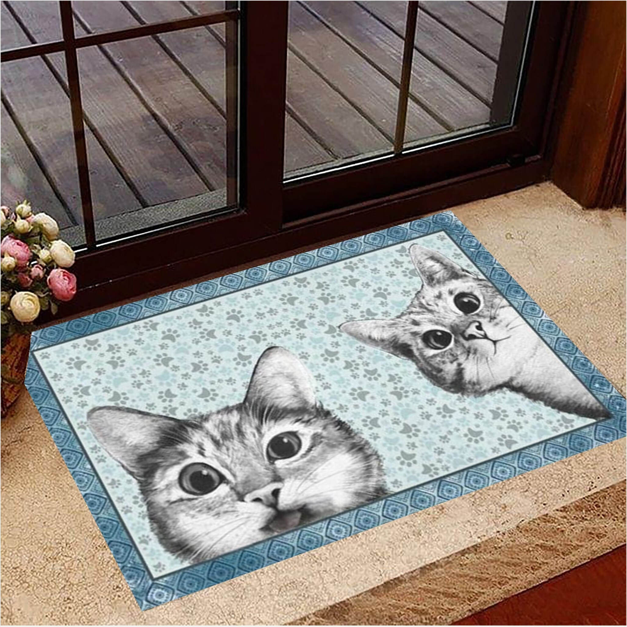 Cute Cat Doormat Funny Cat Doormat Housewarming Gift Ideas Birthday Gifts For Besties-1