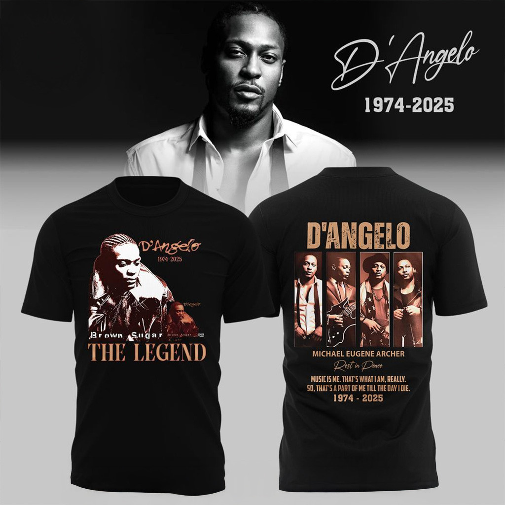 D Angelo 1974 2025 Legendary R And B singer T-Shirt RIP D Angelo Shirt Fans Gifts-1