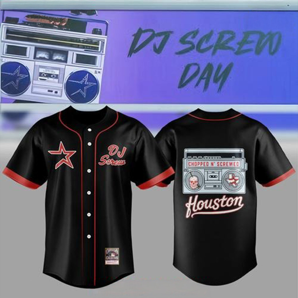 DJ Screw Day Chopped N' Screwed Houston Baseball Jersey Gifts For Husband-1