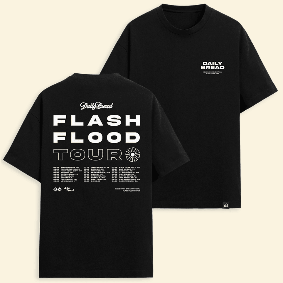 Daily Bread Merch Daily Bread Flash Flood Tour T-Shirt Gifts For Music Fans Gifts For Besties-1