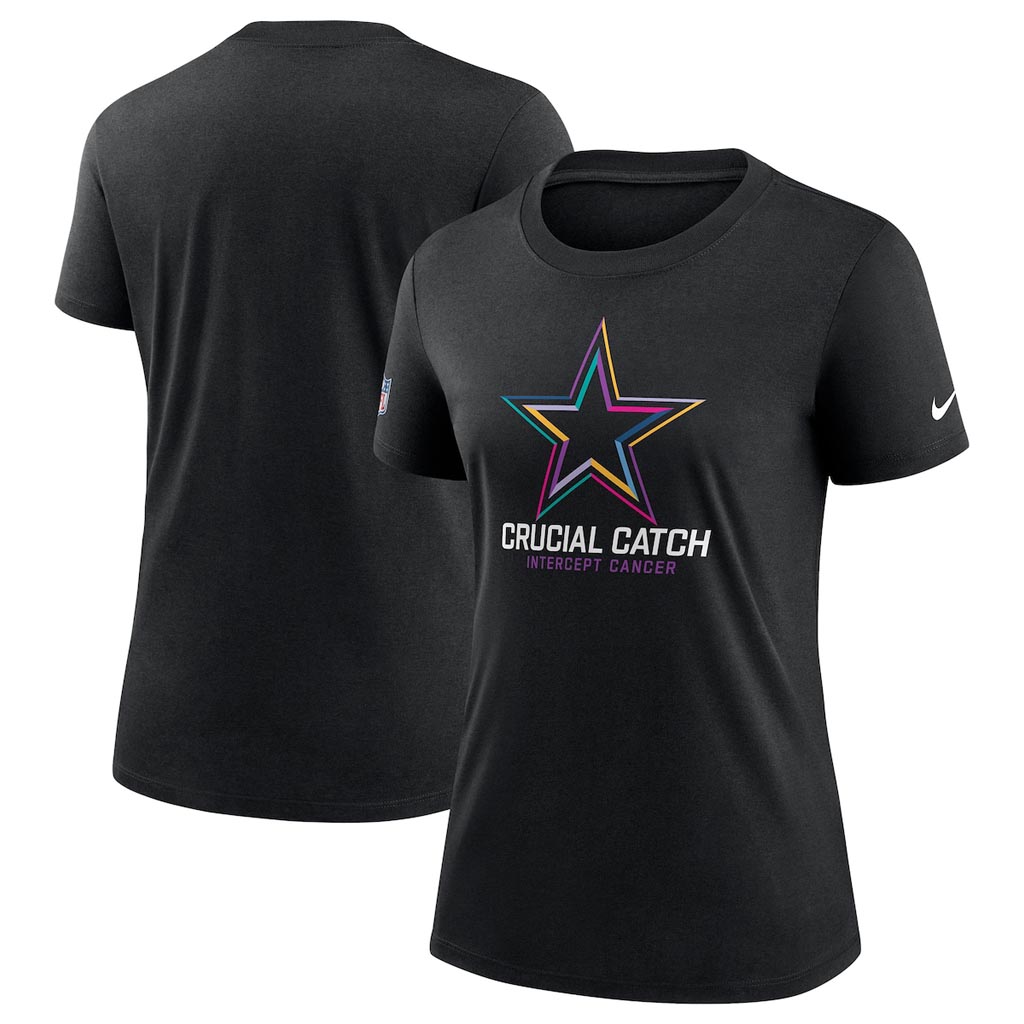 Dallas Cowboys Crucial Catch NFL T-Shirt 2025 Rainbow Cowboys Merch Gift For Girlfriend-1