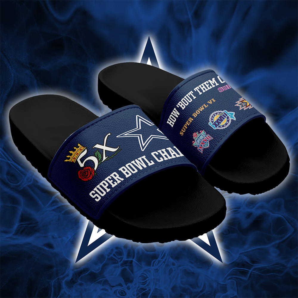 Dallas Cowboys Slide Sandals Best Gift For Football Lovers-1
