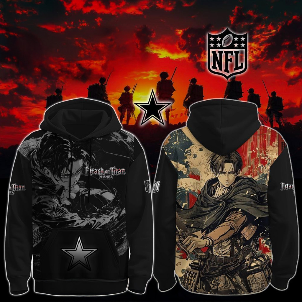 Dallas Cowboys X Attack On Titan Hoodie 2025 Dallas Cowboys Merch Football Gifts For Men-1