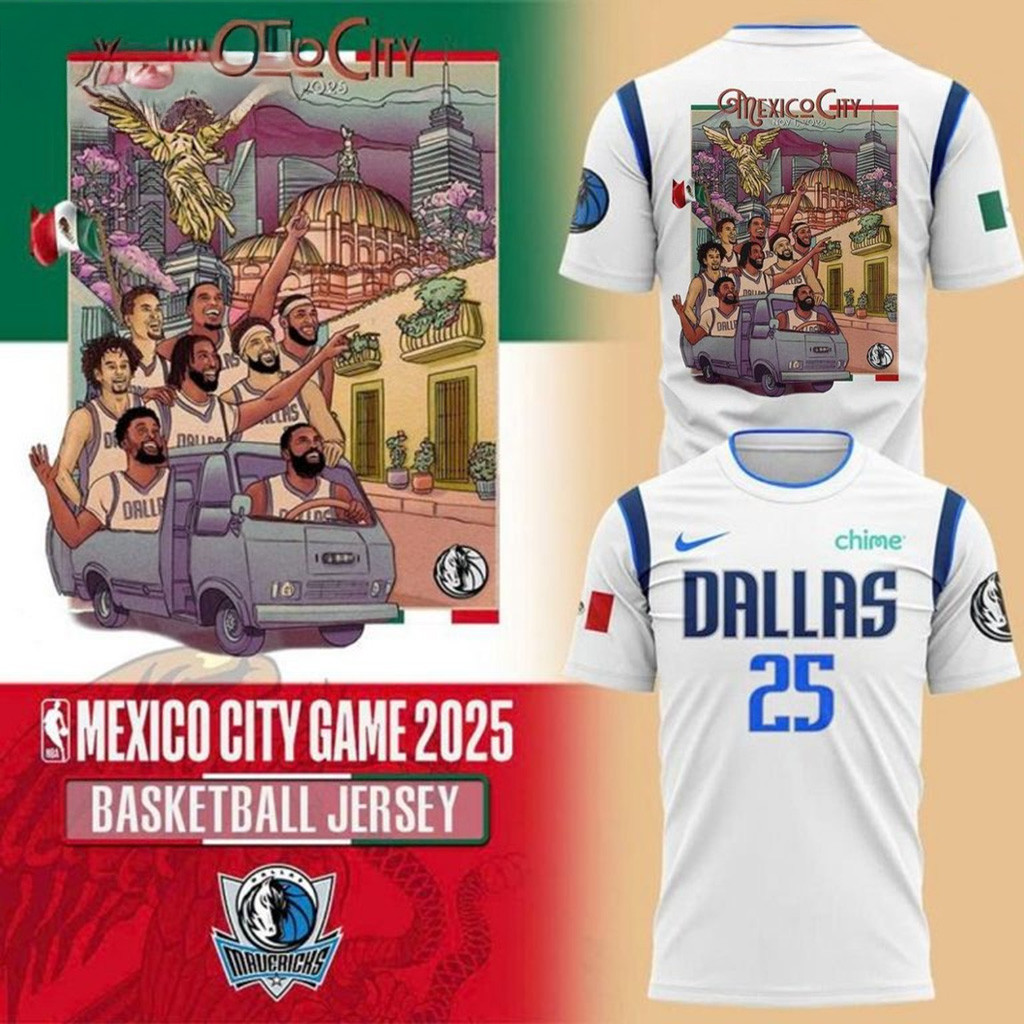 Dallas Mavericks Mexico City Game 2025 Shirt Dallas Mavericks Merch Gifts For Basketball Fan-1