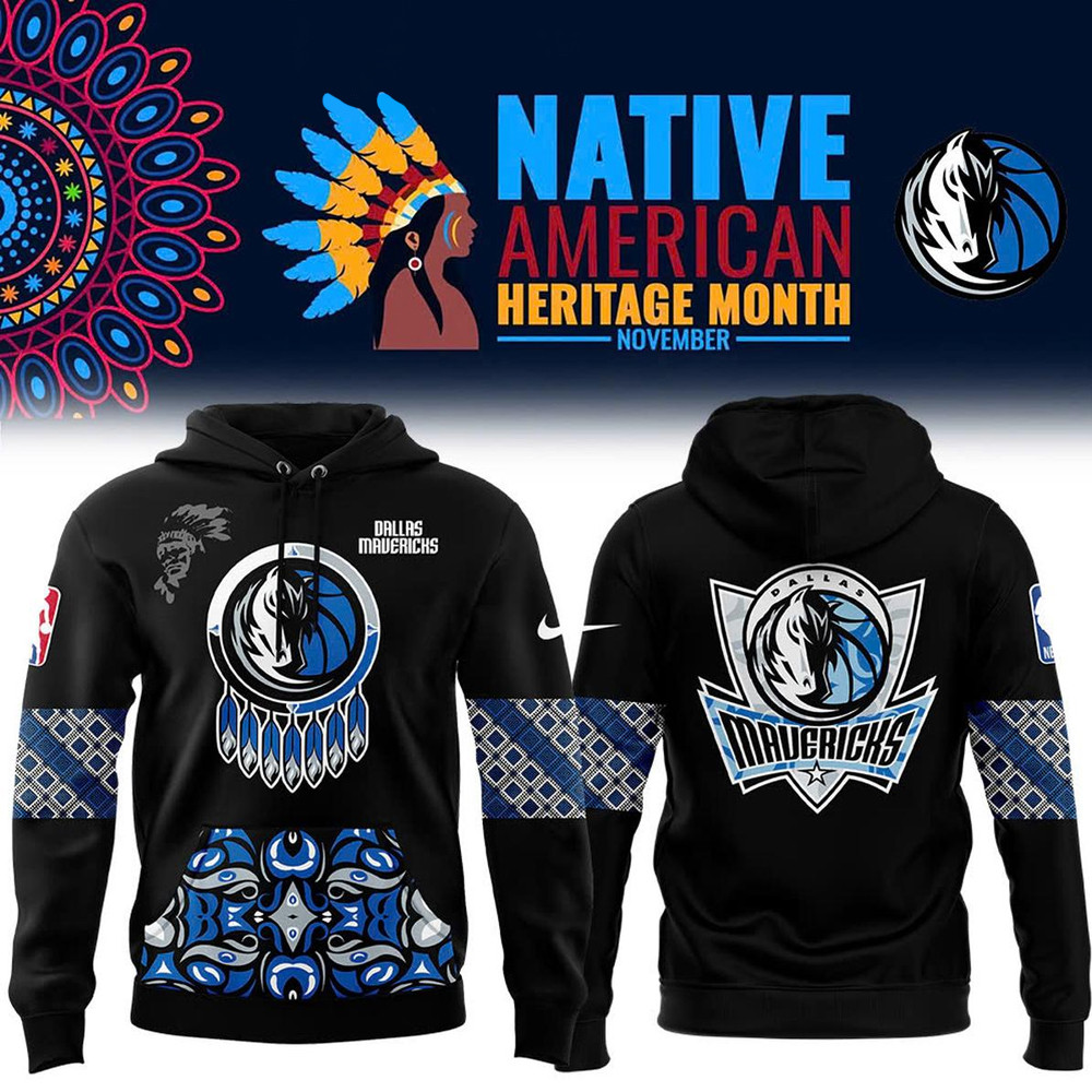 Dallas Mavericks NBA 2024 Native American Heritage Month Celebration Hoodie Basketball Fan Gift-1