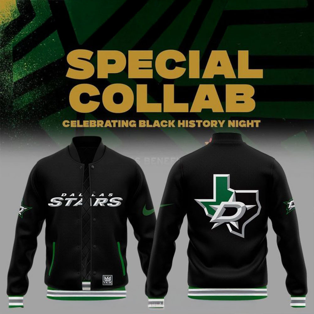 Dallas Stars Black History Night Special Baseball Jacket Fathers Day Delivery Gifts-1 Dallas Stars Black History Night Special Baseball Jacket Fathers Day Delivery Gifts-1