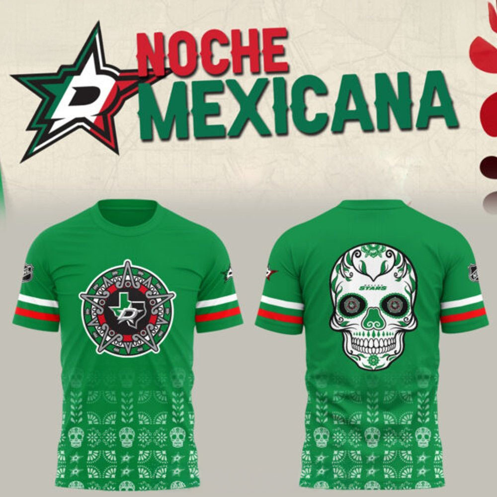 Dallas Stars Noche Mexicana Special T-Shirt Last Minute Father's Day Gifts-1
