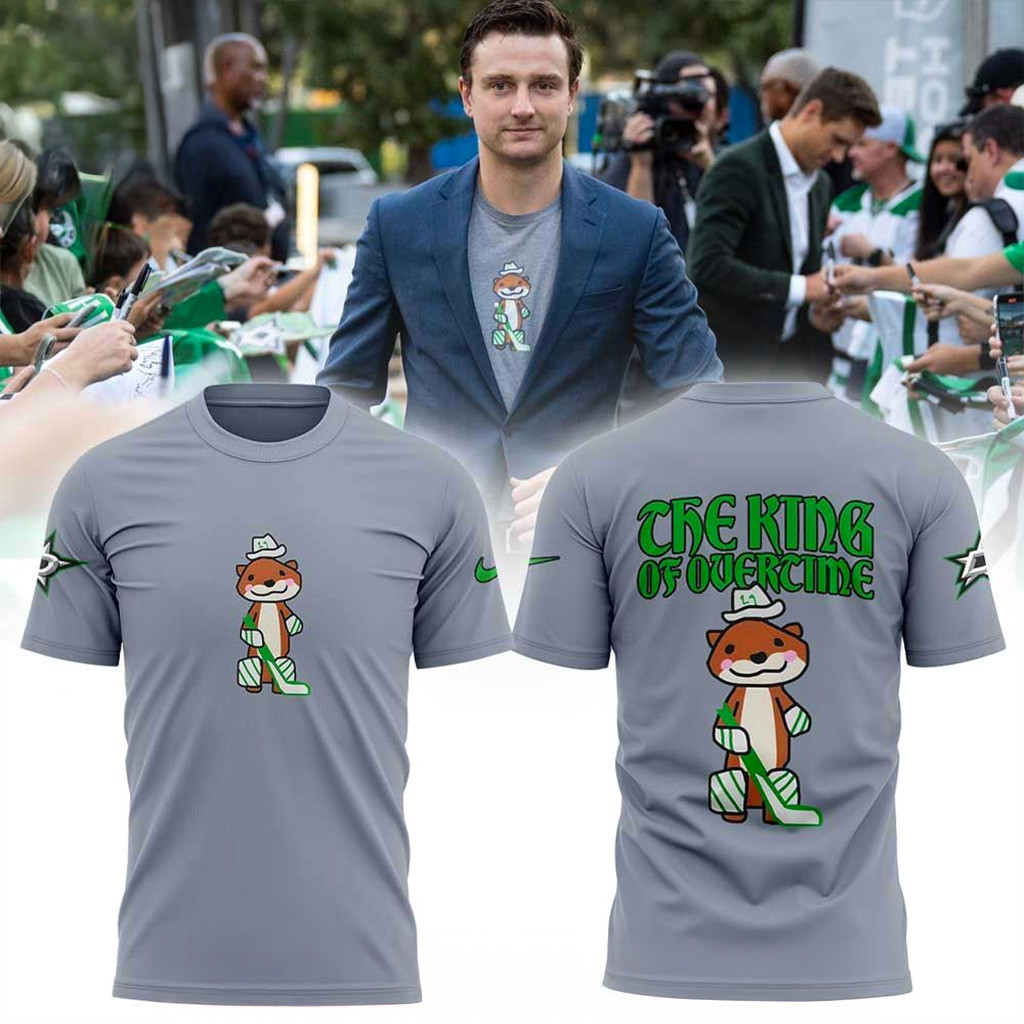 Dallas Stars Thomas Harley Otter The King of Overtime T-Shirt Dallas Stars Merch Dad Gifts-1