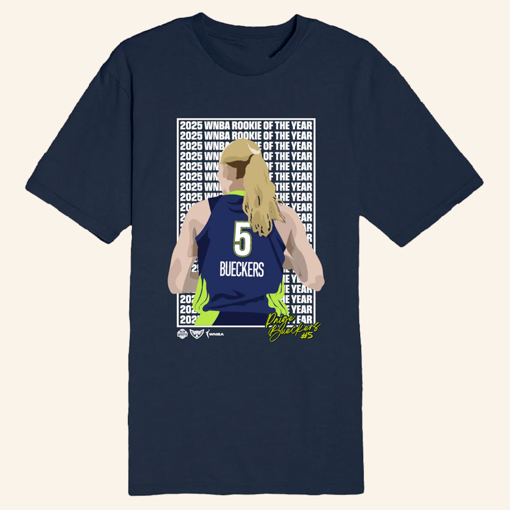 Dallas Wings Merch WNBA Rookie Of The Year T-Shirt Christmas Gifts For Basketball Fans-1