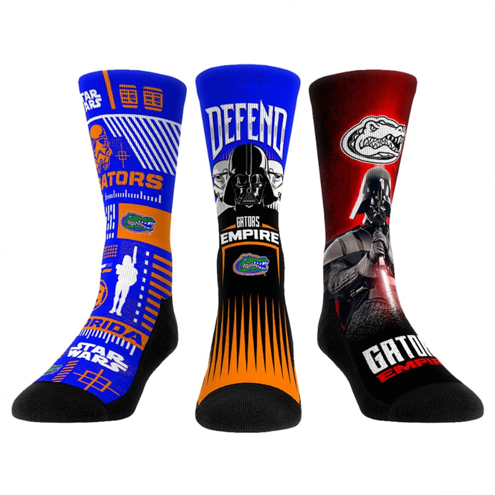 Darth Vader And Stormtrooper Florida Gators Rock Em Socks Star Wars Three-Pack Socks Set-1