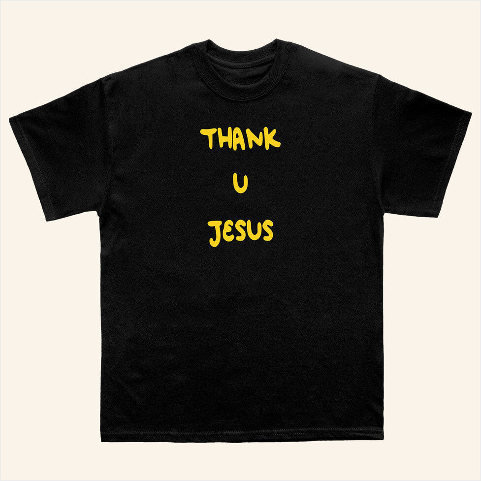 Daydrian Harding Merch Thank U Jesus Black T-Shirt Gifts For Christian Gifts For Besties-1
