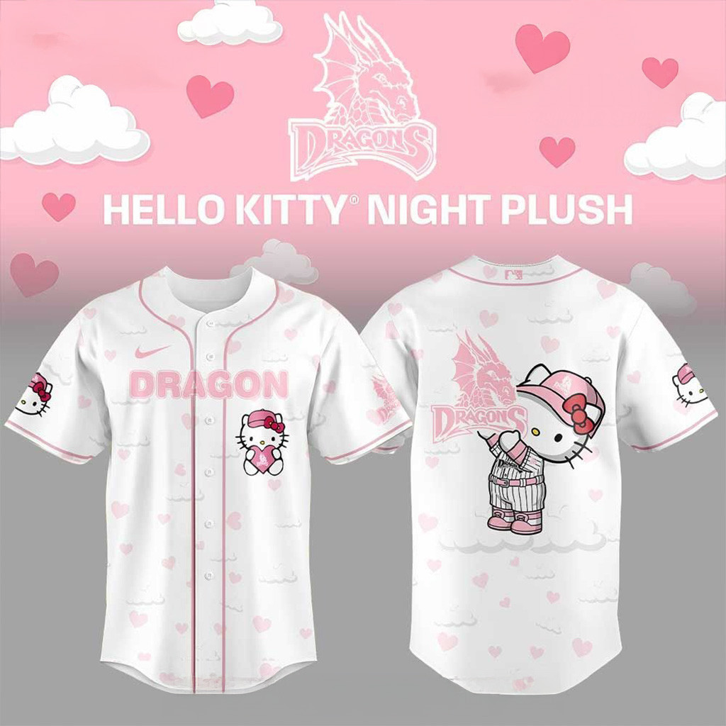 Dayton Dragons Hello Kitty Night 2025 Baseball Jersey Dayton Dragons Merch Gifts For Her-1