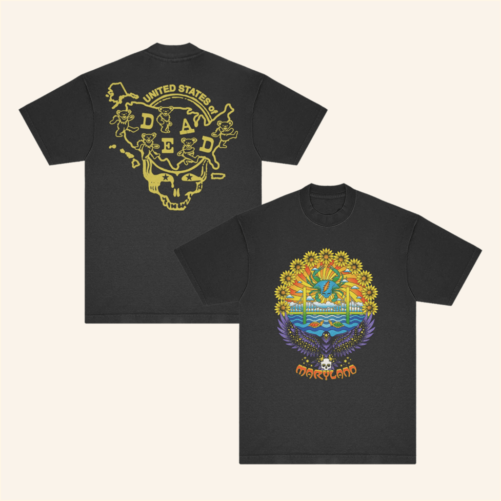 Dead Merch Maryland United States Of Dead T-Shirt Gifts For Friends Birthday Gifts For Brother-1