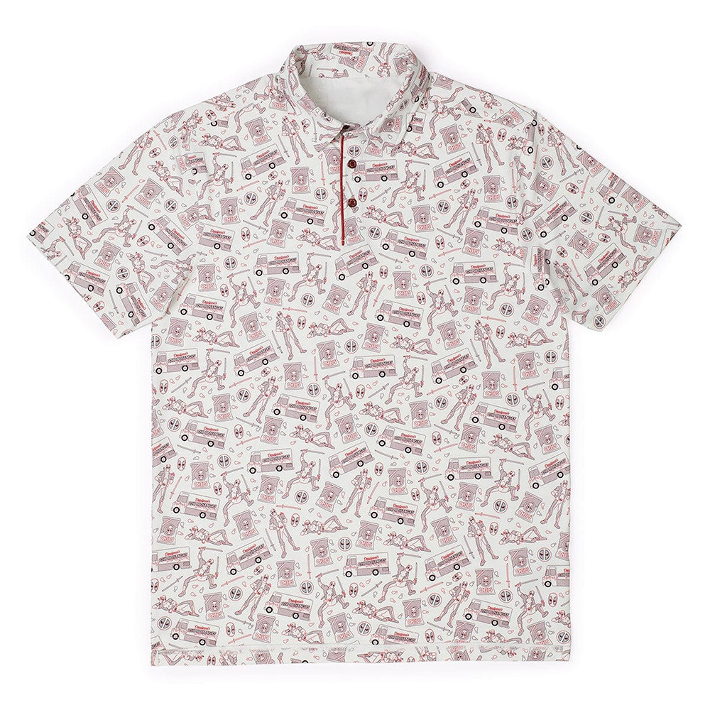 Deadpool Chips And Chimi Polo Shirt Gifts For Movie Fans-1