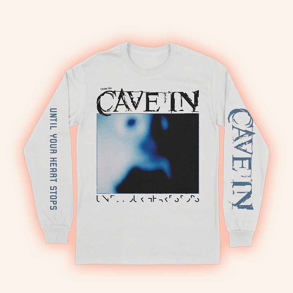 Deathwish Inc Merch Cave In Until Your Heart Stops White Long Sleeve T-Shirt Gift Ideas For Fans-1