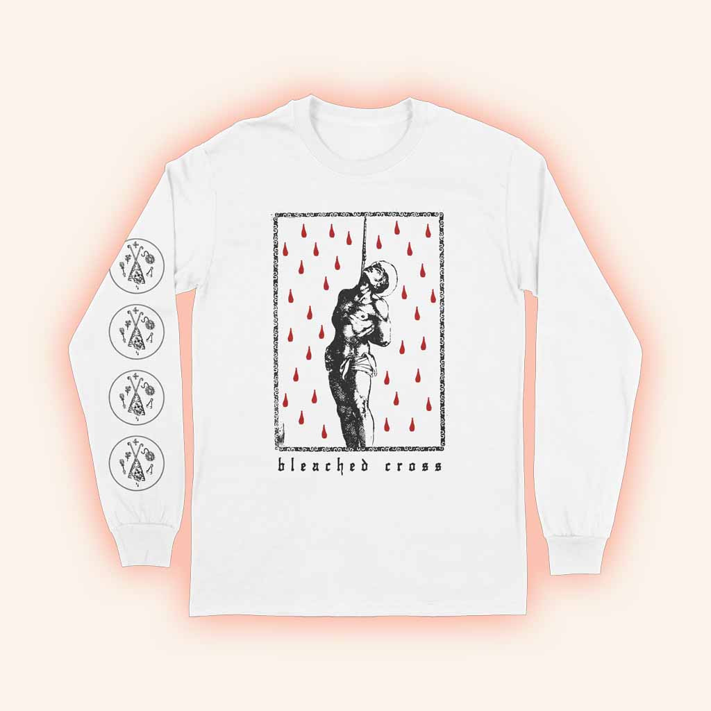 Deathwish Inc Merch Protagonist Bleached Cross Last Embrace White Long Sleeve T-Shirt Gift-1