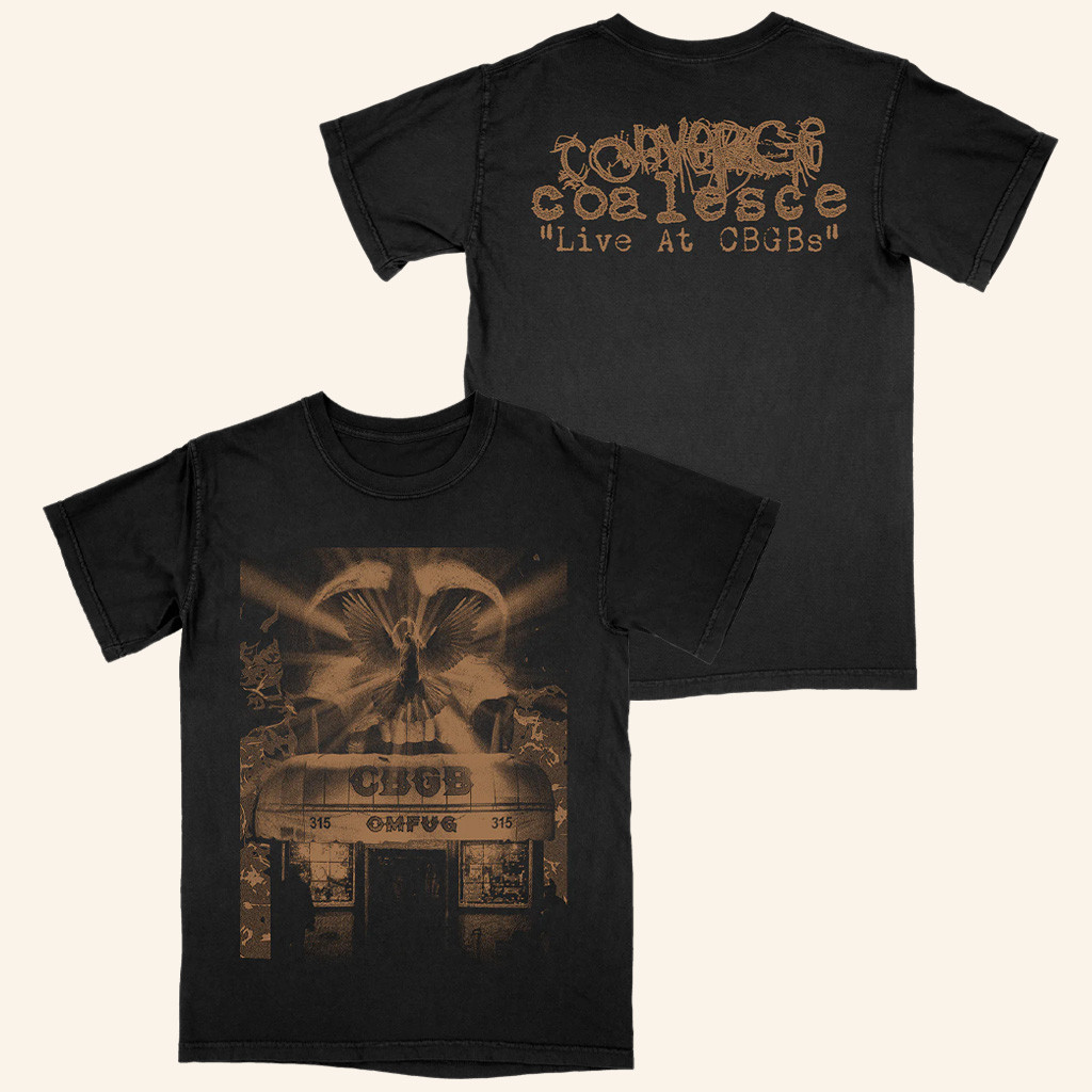 Deathwish Inc Store Merch Converge & Coalesce Live At Cbgbs Dove Premium Black Shirt-1