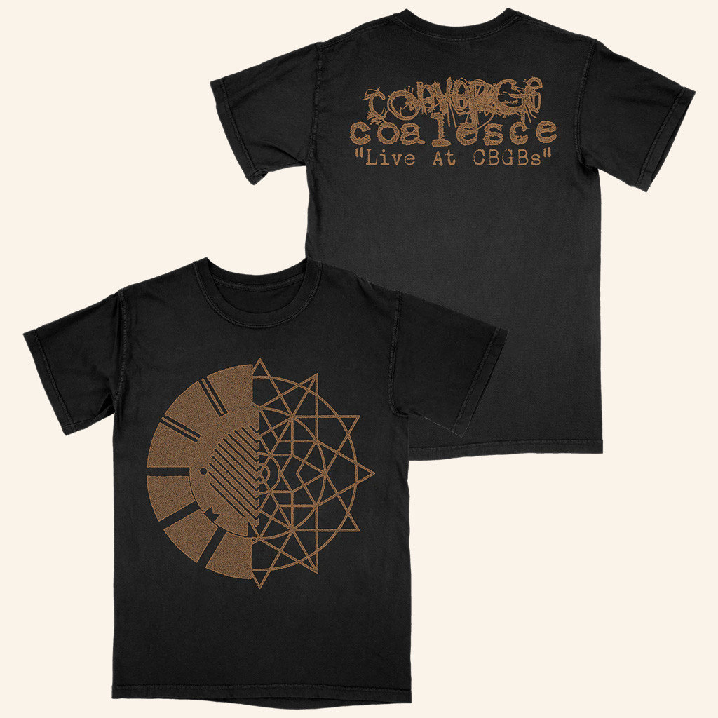 Deathwish Inc Store Merch Converge & Coalesce Live At Cbgb's Symbol Premium Black Shirt-1