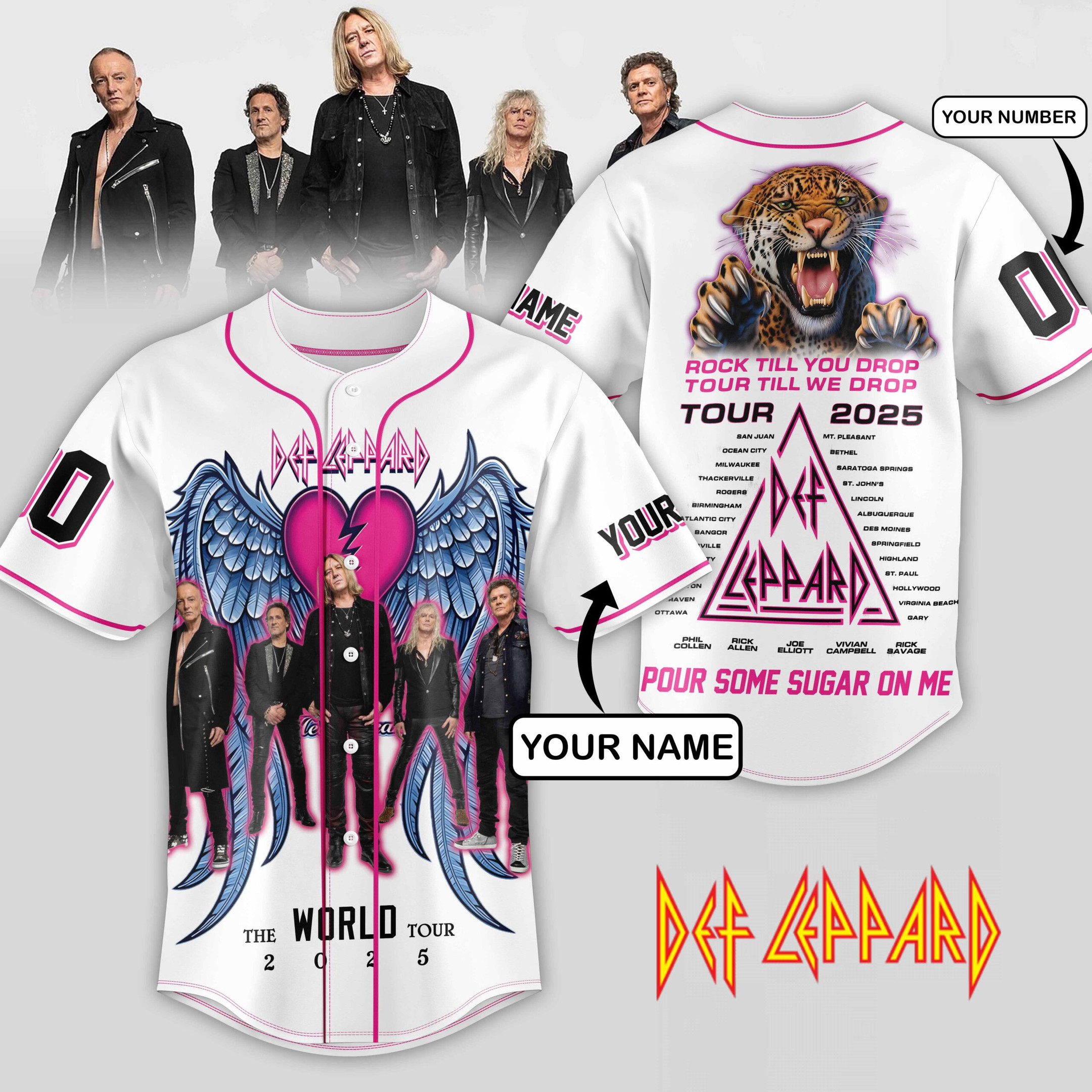 Def Leppard Music Personalized Baseball Jersey For Fans-1