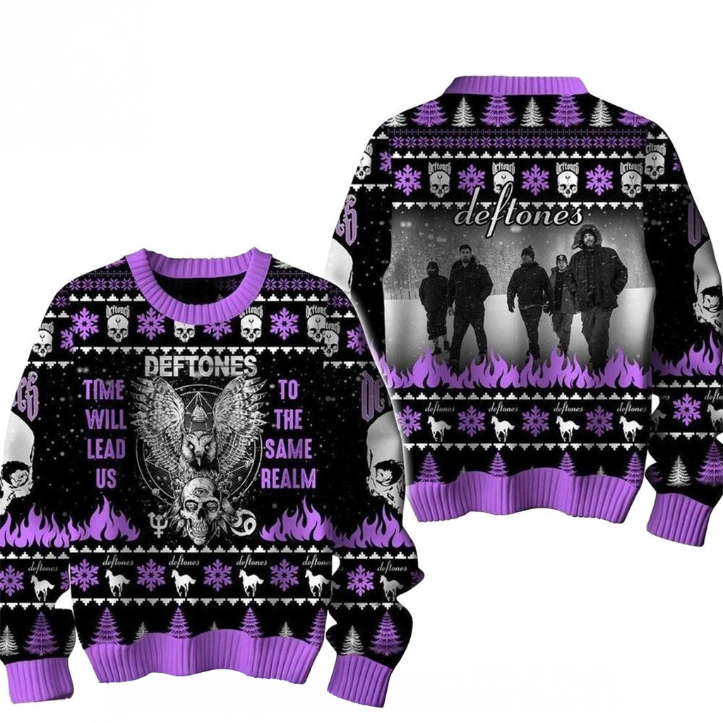 Deftones Time Will Lead Us To The Same Realm Christmas Ugly Sweater Fan Merch Gifts For Friends-1