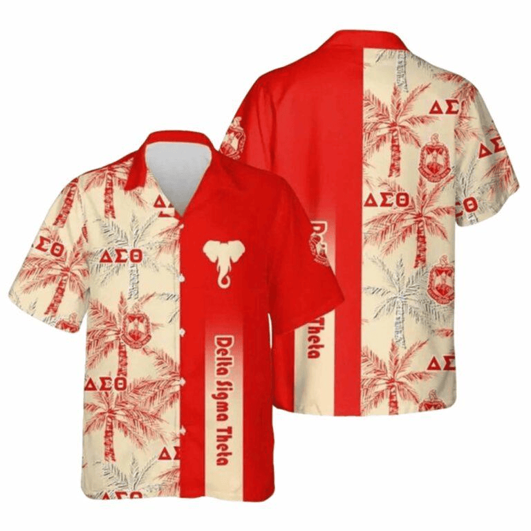 Delta Sigma Theta Palm Tree Hawaiian Shirt Best Gifts For Husband-1