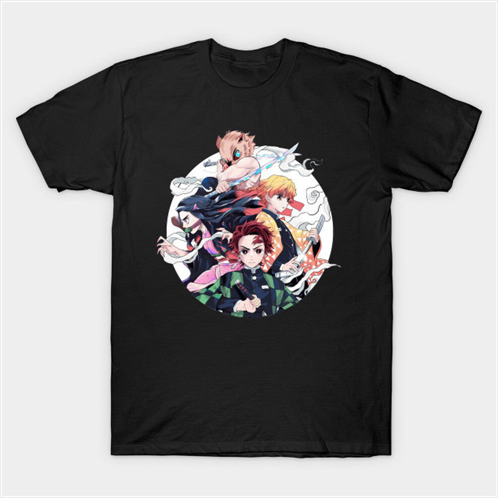 Demon Slayer Merch Funny Black T-Shirt Gifts For Best Friends Birthday Gifts For Her-1