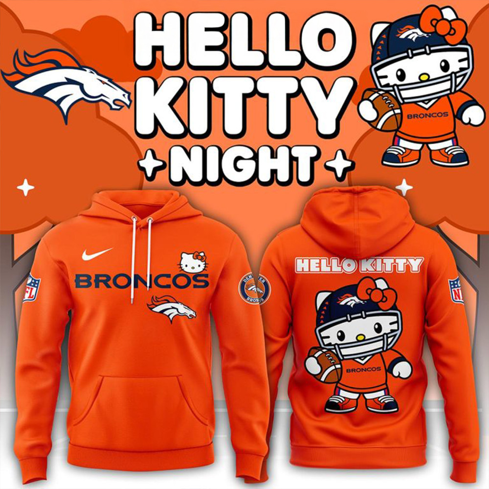 Denver Broncos 2024 Hello Kitty Football Gameday Ready Hoodie Gifts For Football Fan-1
