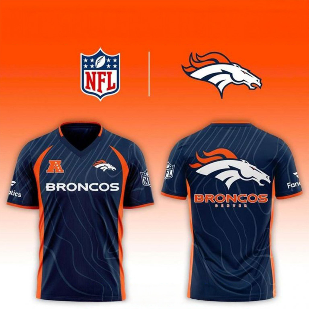 Denver Broncos 2025 NFL Soccer Jersey Denver Broncos Merch Gift Ideas For Football Lovers-1