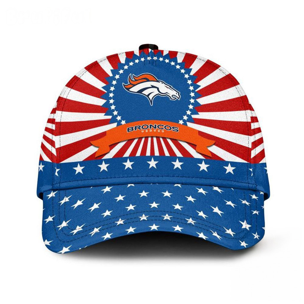 Denver Broncos American Flag Pattern Independence Day Hat Denver Broncos Merch Him Gifts-1