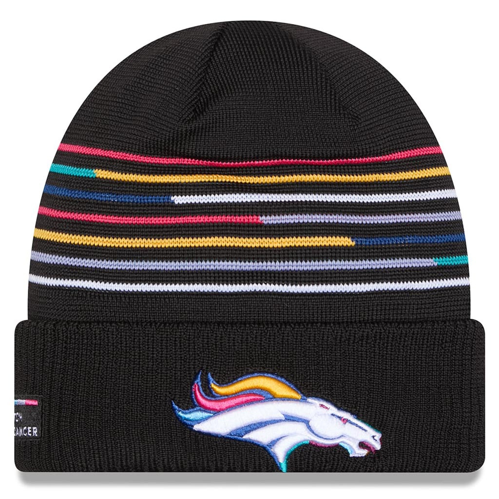 Denver Broncos Crucial Catch NFL Beanie 2025 Rainbow Broncos Merch Best Gifts For NFL Fans-1